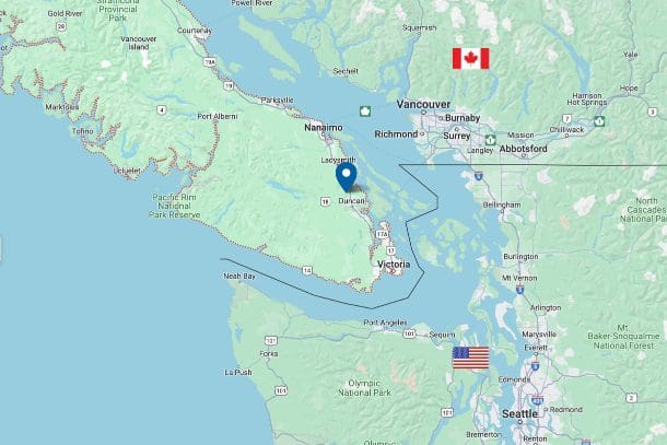 Country Maples US-Canada map
