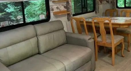 RV Sofa Dining Area