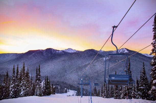 manning park resort sunset